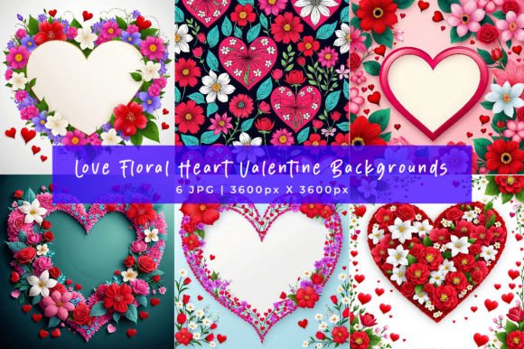Download Love Floral Heart Valentine Backgrounds - Premium Resources
