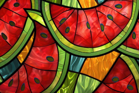 Download Stained Glass Fruit Background Wallpaper - Fruit background Collection