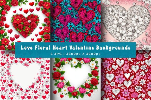 Download Love Floral Heart Valentine Backgrounds - Premium Resources