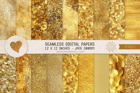 Download Gold Glitter and Metallic Textures - Metallic Collection