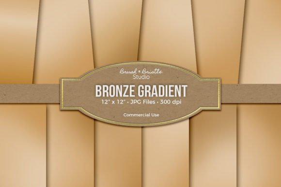 Download Bronze Metallic Gradient Digital Paper - Metallic Collection