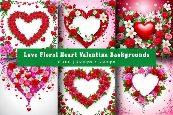 Download Love Floral Heart Valentine Backgrounds - Premium Resources