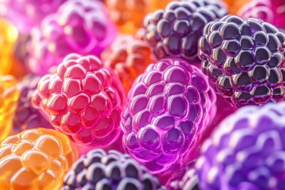 Download Colorful Raspberry Fruit Background Wall - Fruit background Collection