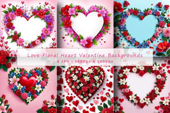 Download Love Floral Heart Valentine Backgrounds - Premium Resources