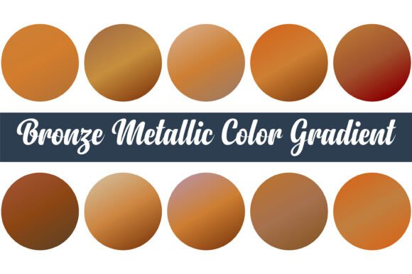 Download Bronze Metallic Color Gradient Design - Metallic Collection