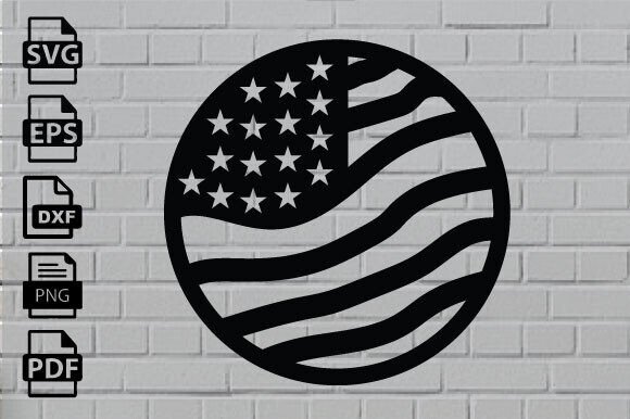 Download USA Flag Round Coasters Trivet Templates - Usa flag Collection