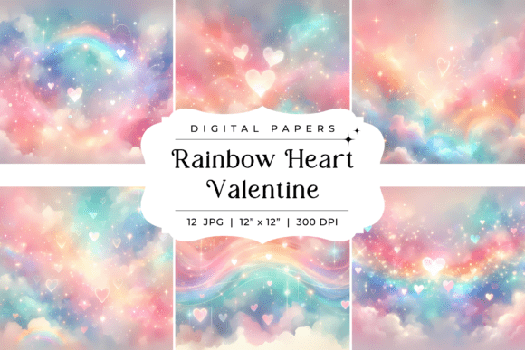 Download Rainbow Heart Valentine Backgrounds - Valentine backgrounds Collection