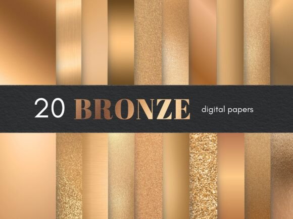 Download Bronze Metallic Digital Papers - Metallic Collection