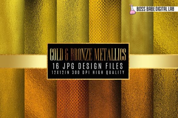 Download Gold and Bronze Metallic Foil Textures - Metallic Collection